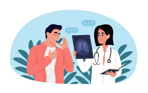 وکتور EPS روز جهانی آسم، بیماری‌های ریوی، آلرژی، آسم، تصویربرداری اشعه ایکس از ریه‌ها، مفهوم پنومونی، معاینه رادیولوژیست 26846