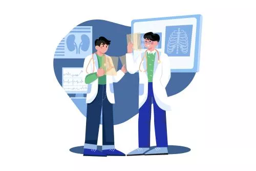 وکتور EPS تصویرسازی مفهومی آنالیز اشعه ایکس با پس زمینه سفید 26847