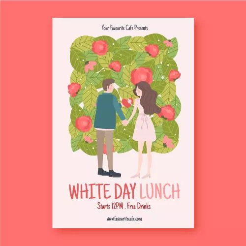 دانلود فایل EPS و AI پوستر عمودی ولنتاین با دست کشیده شده فایل وکتور لایه باز 24818