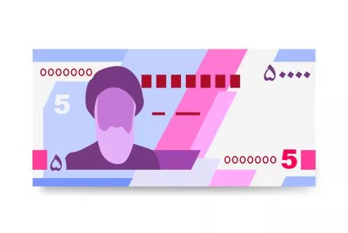 دانلود وکتور EPS تصویر پنج هزار تومانی - ۵۰۰۰ تومان و پول ایران فایل وکتور لایه باز 24835