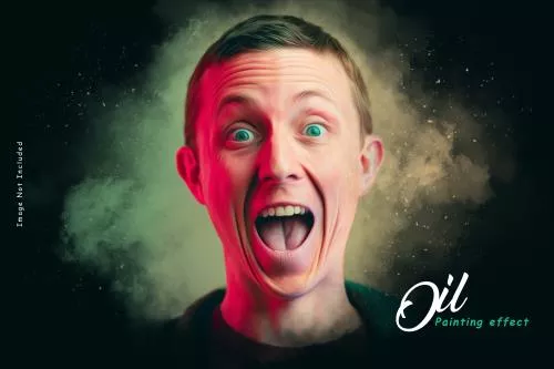 دانلود فایل PSD افکت عکس نقاشی رنگ روغن برای فتوشاپ 24862