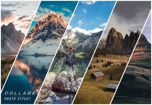 دانلود فایل PSD موکاپ افکت نوار کلاژ عکس برای فتوشاپ 24869