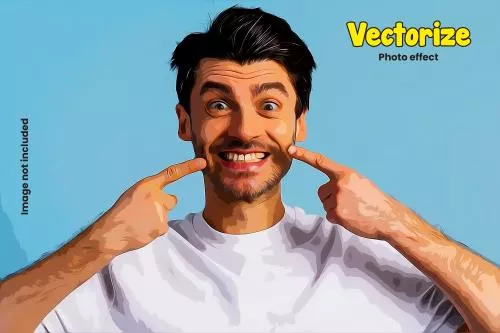 دانلود فایل PSD موکاپ افکت کارتونی عکس برای فتوشاپ 24870