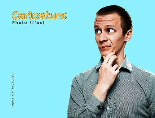 دانلود فایل PSD افکت عکس کارتونی کاریکاتوری پرتره برای فتوشاپ 24873