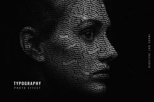 دانلود فایل PSD قالب افکت عکس بریدن شده با متن 24899