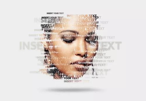 دانلود رایگان فایل PSD موکاپ افکت عکس ماسک شده پرتره برای فتوشاپ 24900