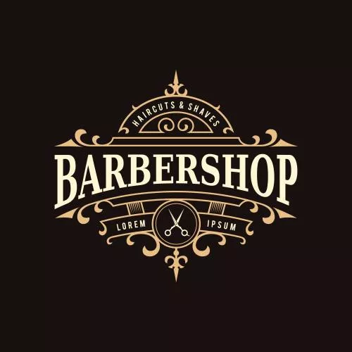 عکس با کیفیت لوگو تزئینی وینتیج آرایشگاه 26869