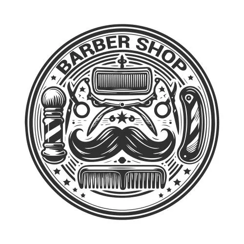 عکس با کیفیت لوگو آرایشگاه سیاه و سفید 26890