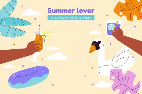 وکتور EPS و AI قالب عکسبرداری تخت فصل تابستان 26901