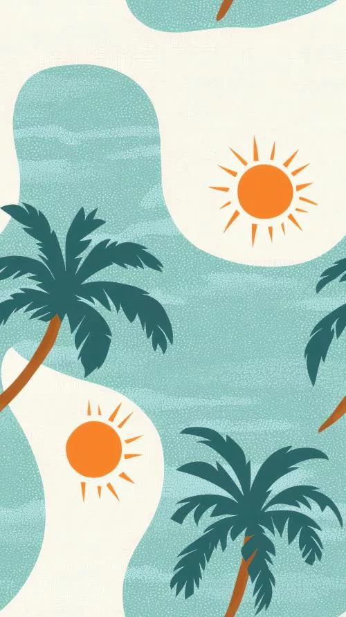 عکس با کیفیت فرار به بهشت گرمسیری نخل‌ها در آغوش گرم خورشید 26903