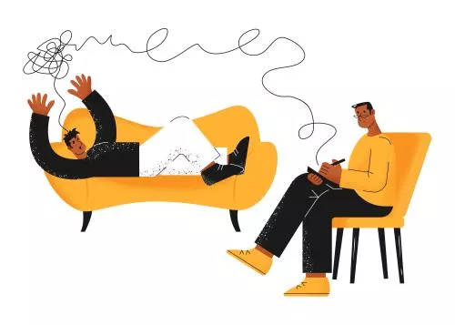 وکتور EPS روانشناسی اجتماعی کمک روانشناس سلامت روان 26961