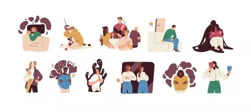 وکتور EPS افراد با مشکلات سلامت روان ، اختلالات روانی مانند اضطراب و دوقطبی و حملات پنیک 26975