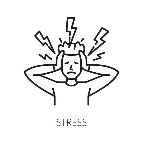 وکتور EPS آیکون وکتور خطی اختلال روانی استرس مشکل سلامت روان روانشناسی ذهن انسان احساسات 27007