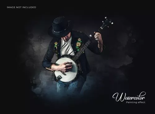 دانلود فایل PSD افکت عکس نقاشی آبرنگی برای فتوشاپ 24922