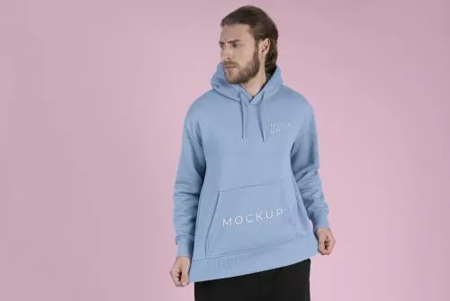 دانلود فایل PSD موکاپ هودی و شلوار جین مردانه برای فتوشاپ 24940