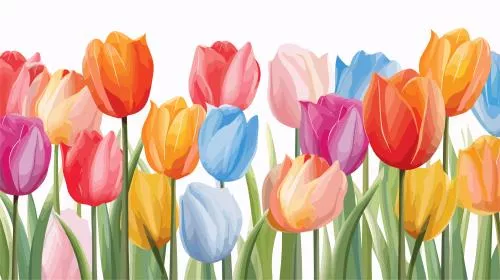 وکتور EPS نقاشی گل لاله توسط شخص 27058