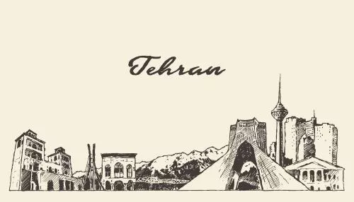 وکتور EPS خط افق تهران ایران 27109