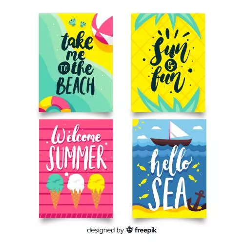 وکتور EPS و AI کارت های تابستانی 27112