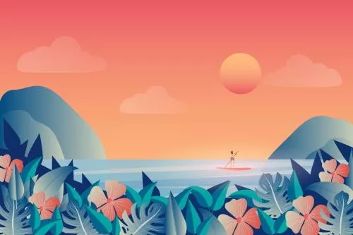 وکتور EPS و AI پس زمینه منظره تابستانی 27114