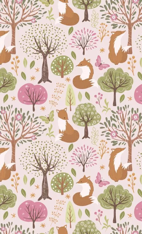 وکتور EPS حیوانات جنگلی ناز و دوست‌داشتنی با تم یکپارچه 27135