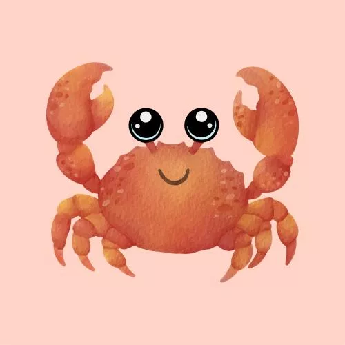 وکتور EPS مجموعه تصویرسازی خرچنگ آبرنگی مجموعه حیوانات دریایی بامزه 27165