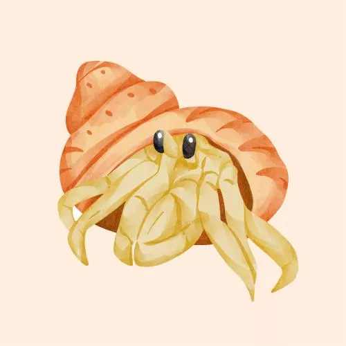 وکتور EPS مجموعه تصویرسازی خرچنگ با سبک آبرنگی، کالکشن حیوانات دریایی بامزه 27166