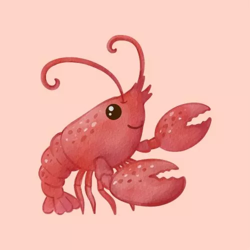 وکتور EPS مجموعه تصویرسازی خرچنگ آبرنگ، مجموعه حیوانات دریایی بامزه 27167