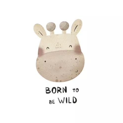 عکس با کیفیت طرح کارتونی زرافه دست‌ساز رنگارنگ تصویرسازی مسطح کودکانه 27229