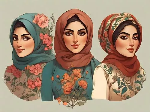 دانلود فایل EPS طراحی دختر ایرانی با حجاب اسلامی 24951