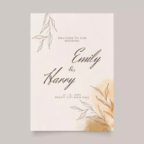 دانلود وکتور EPS قالب کارت دعوت عروسی به صورت لایه باز 25012