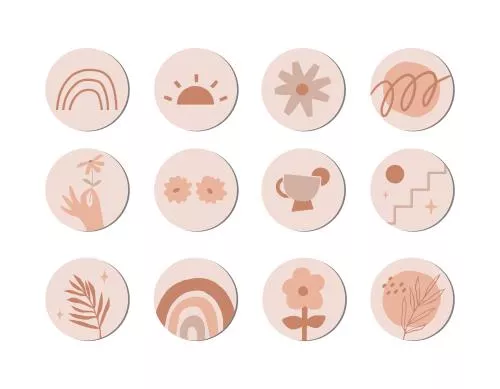 دانلود فایل EPS طرح انتزاعی کاور هندسی هایلایت استوری های اینستاگرام 25017