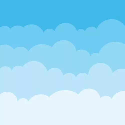 وکتور آسمان آبی با ابرهای سفید سبک مسطح 25069