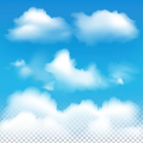 وکتور EPS مجموعه ابرهای واقعی 25090