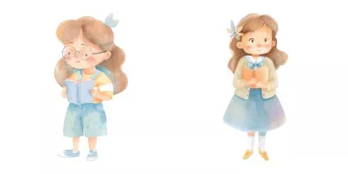 وکتور EPS تصویر وکتوری آبرنگ دختر معلم 27264