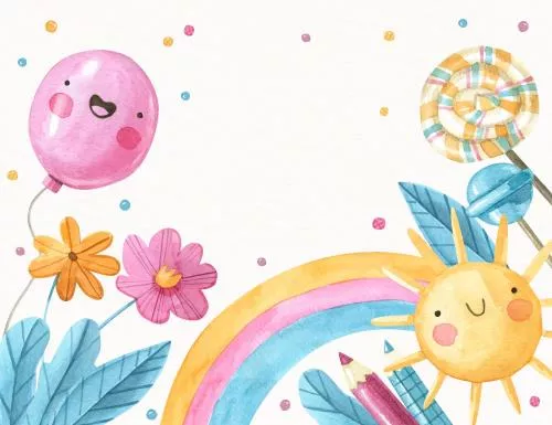 وکتور EPS و AI پس زمینه آبرنگی روز جهانی کودک 27301