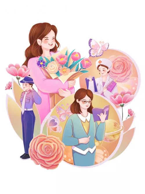 فایل PSD تصویرسازی روز زن 27307