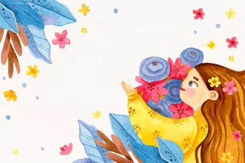 وکتور EPS و AI پس زمینه آبرنگ روز بین‌المللی زن 27309