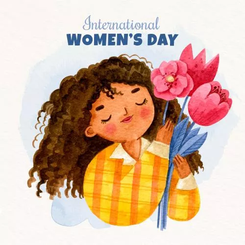 وکتور EPS و AI تصویرسازی آبرنگ روز بین‌المللی زن 27312