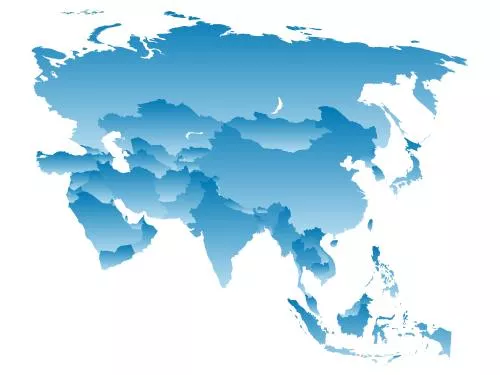 وکتور نقشه آسیا 25135