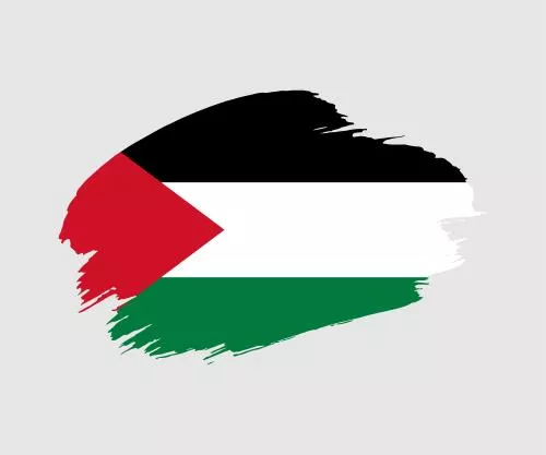 وکتور EPS پرچم خلاقانه انتزاعی و رنگارنگ فلسطین با پس زمینه 25141