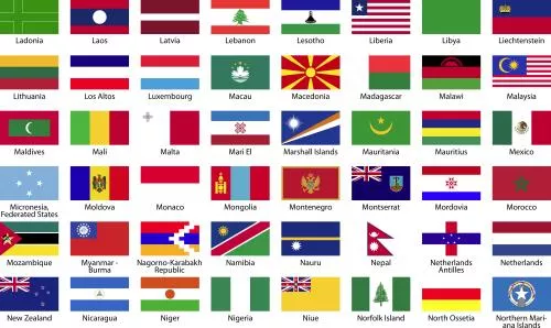 وکتور EPS مجموعه پرچم ها همه در یک فایل 25144