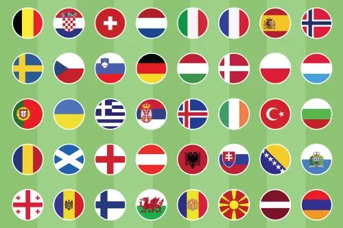 وکتور EPS پرچم کشور های اروپایی 25151