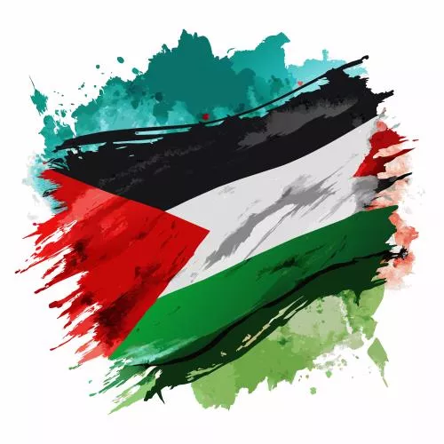 وکتور EPS از پرچم فلسطین با قلمو 25175