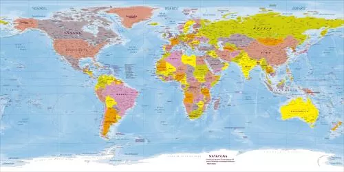 وکتور EPS نقشه سیاسی جهان به زبان کاتالان 25179