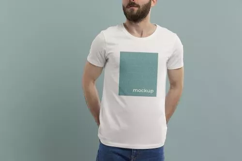 فایل PSD موکاپ تیشرت سفید قالب 25243