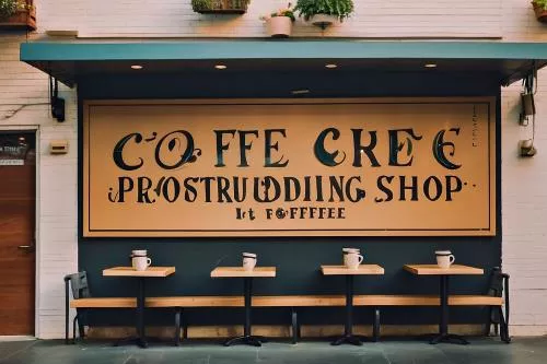 عکس با کیفیت تابلوی کافه رایگان 25325