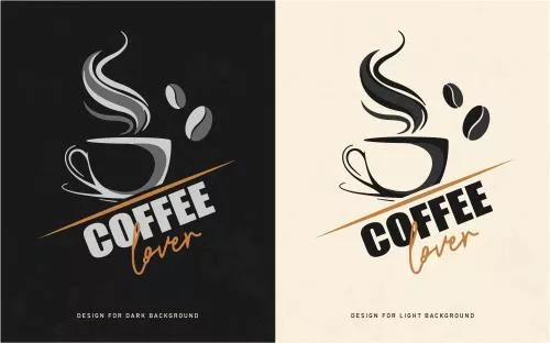 وکتور EPS قالب طراحی تیشرت برای کافه ها و کافی شاپ ها با نماد قهوه 25309