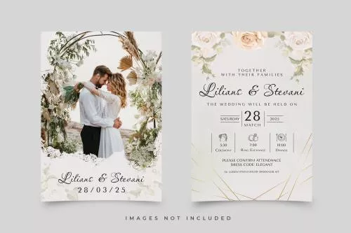 فایل PSD دعوتنامه عروسی با تاریخ 27426