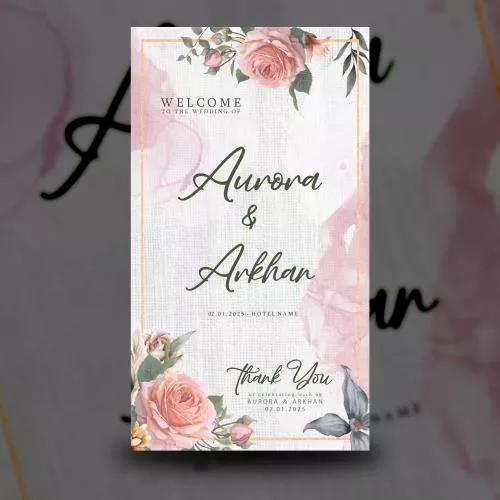 فایل PSD قالب استوری شبکه‌های اجتماعی برای دعوتنامه عروسی 27412