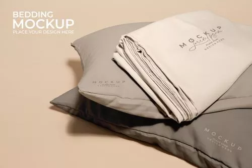 فایل PSD طرح موکاپ ست رختخواب 27431